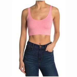 TOPSHOP Bright Pink Cropped Tank Top Camisole Scoop Neck Petite Sizes Available